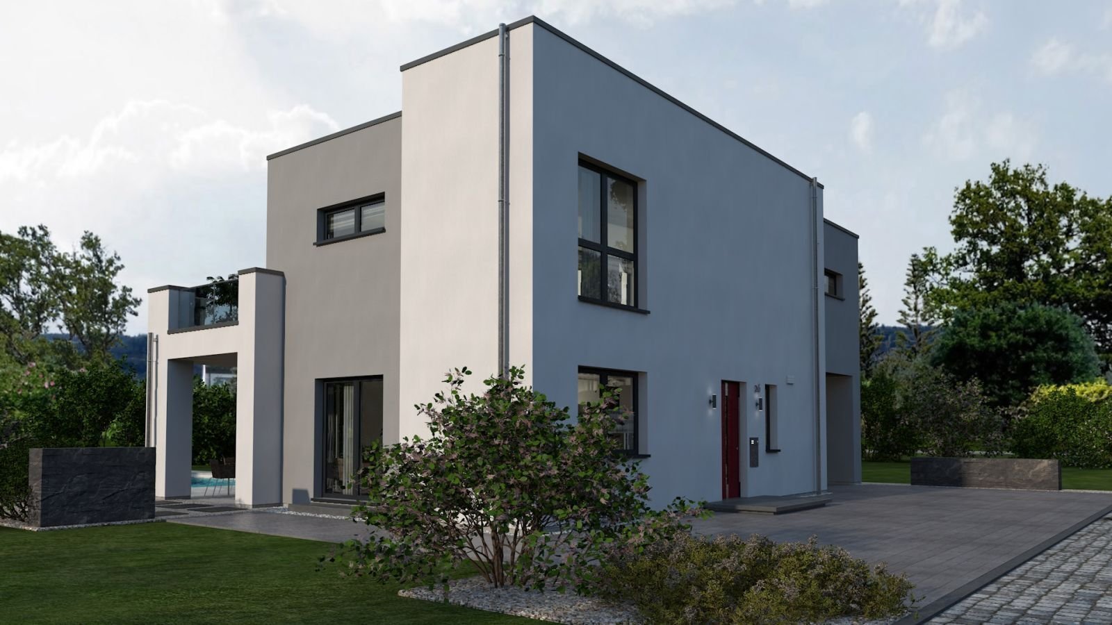 EINZUGSFERTIG! - EINFAMILIENHAUS MIT INTEGRIERTEM CARPORT - Bauhaus 22