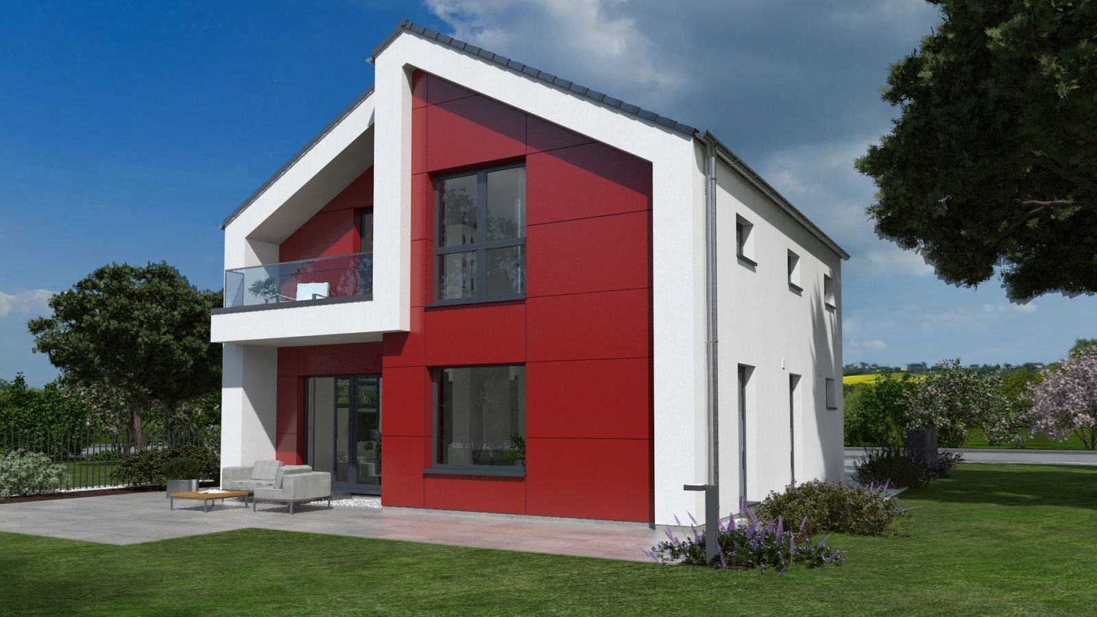 EIN­FA­MI­LI­EN­HAUS MIT MODERNEM DE­SI­GNAN­SPRUCH