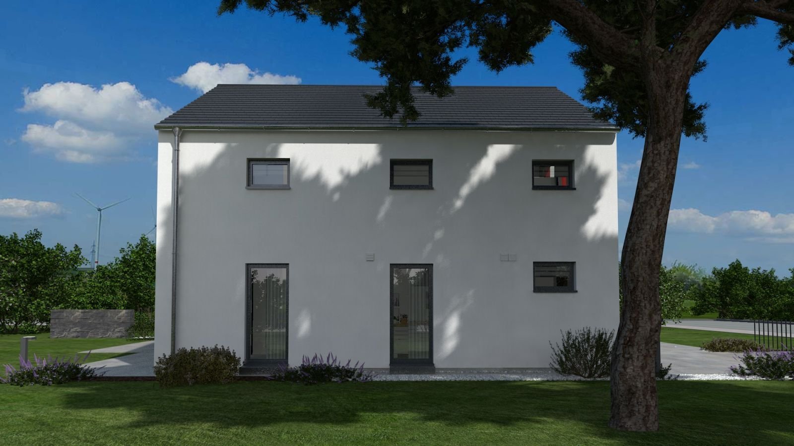 EIN­FA­MI­LI­EN­HAUS MIT MODERNEM DE­SI­GNAN­SPRUCH
