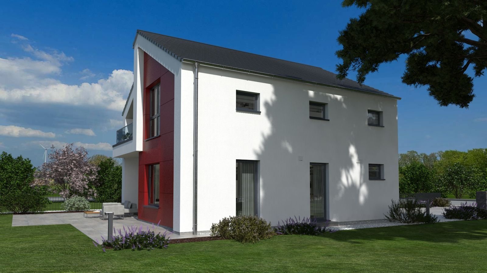 EIN­FA­MI­LI­EN­HAUS MIT MODERNEM DE­SI­GNAN­SPRUCH