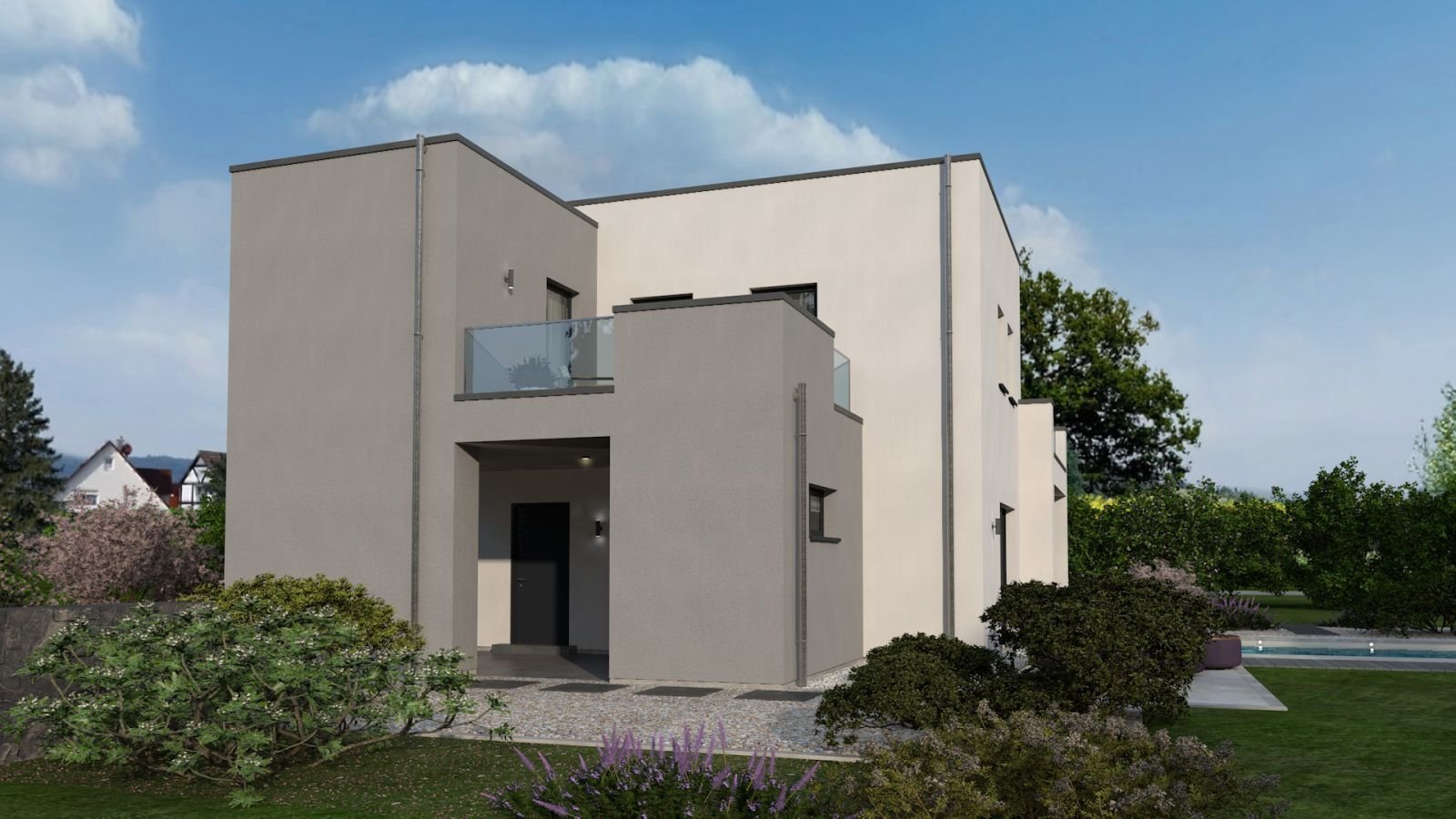 EINFAMILIENHAUS MIT INTEGRIERTEM CARPORT