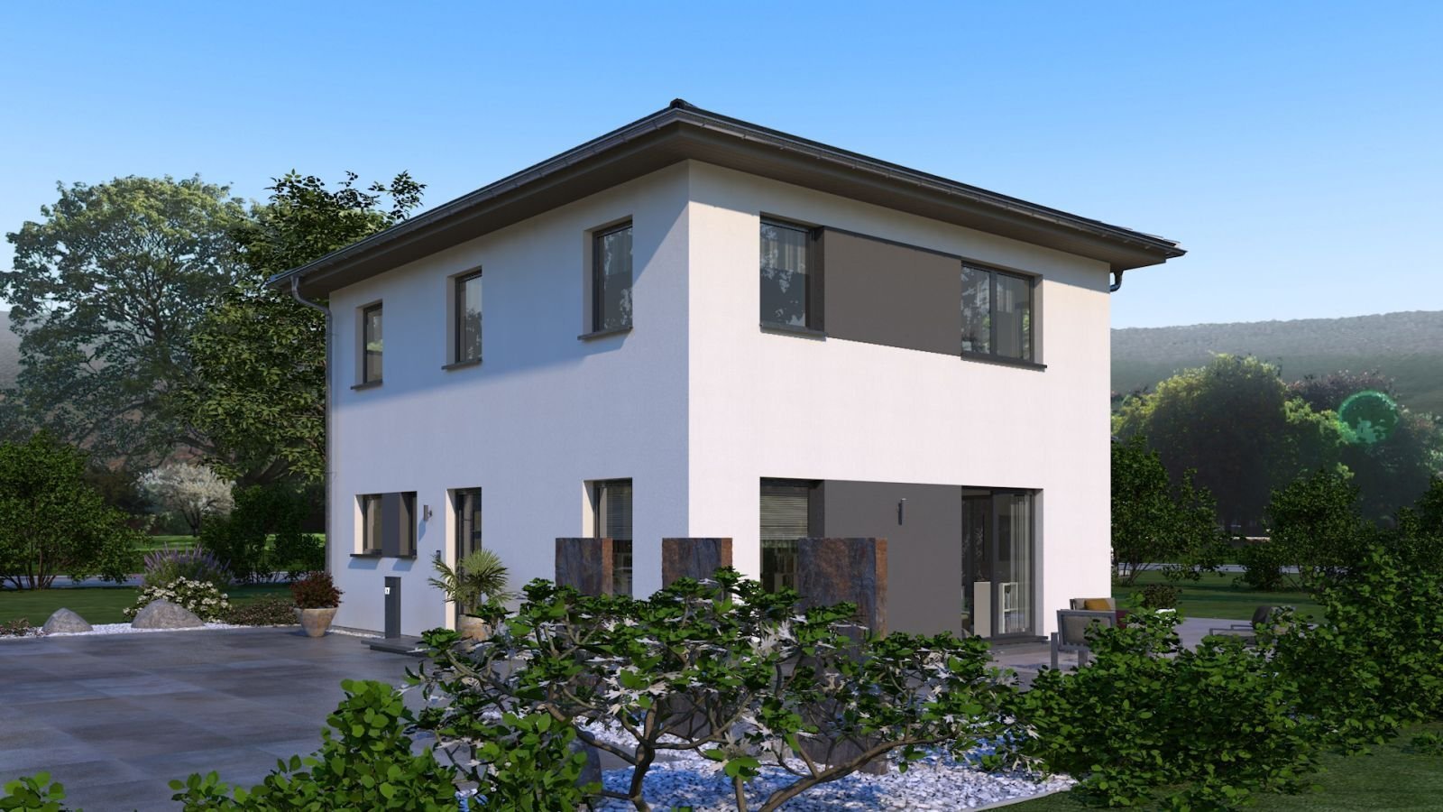 MODERNES WOHNHAUS MIT ELEGANTEM WALMDACH